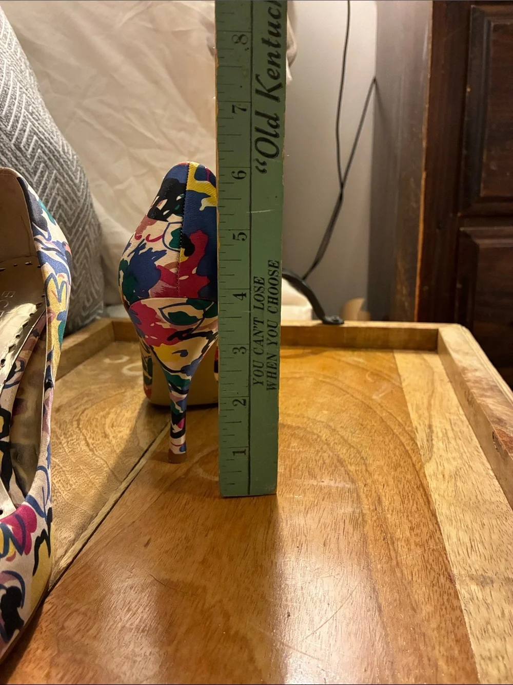 Last Chance BCBGirls Multicolor Floral Peep-Toe Heels - Picture 10 of 15